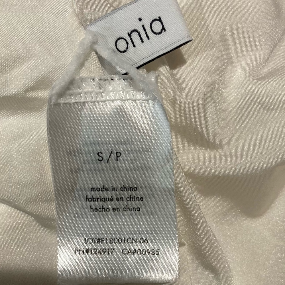 Onia “Bridget” white ribbed lace up low back one piece swimsuit. Small - Picture 5 of 6